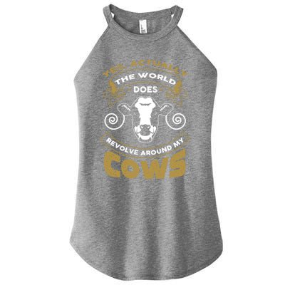 I Love My Cows Gift Funny Cows Gift Women's Perfect Tri Rocker Tank