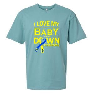 I Love My Baby With Down Syndrome Gift Family Matching Sueded Cloud Jersey T-Shirt