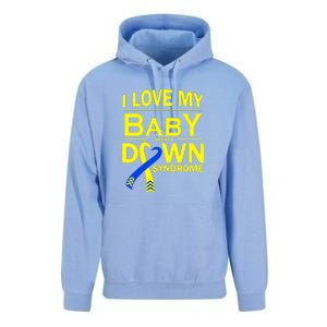 I Love My Baby With Down Syndrome Gift Family Matching Unisex Surf Hoodie