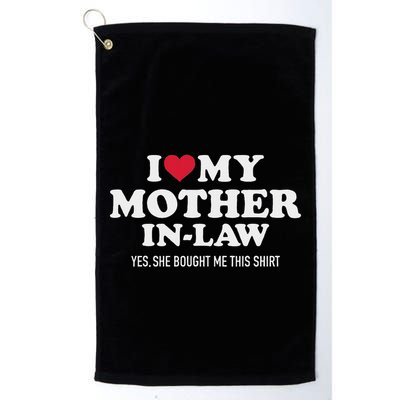 I Love My Mother In Law For Son In Law Golf Towel