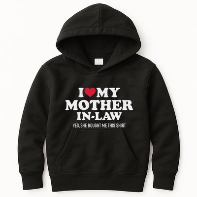 I Love My Mother In Law For Son In Law Kids Hoodie