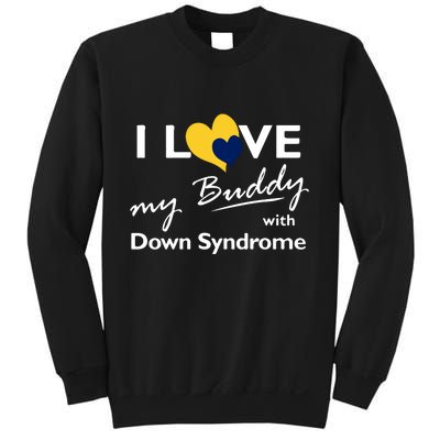 I Love My Buddy With Down Syndrome Gift Family Matching Sweatshirt