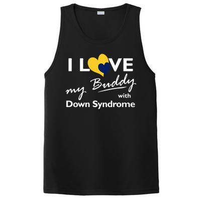 I Love My Buddy With Down Syndrome Gift Family Matching PosiCharge Competitor Tank