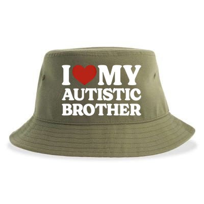 I Love My Autistic Brother Autism Gift Sustainable Bucket Hat