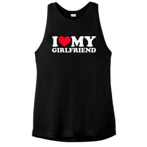 I Love My Girlfriend Shirt I Heart My Girlfriend Shirt GF Ladies PosiCharge Tri-Blend Wicking Tank