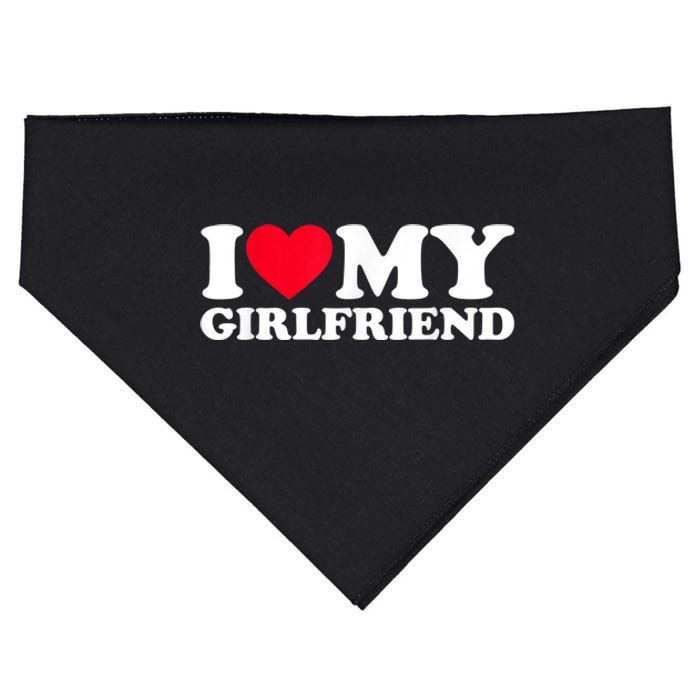 I Love My Girlfriend Shirt I Heart My Girlfriend Shirt GF USA-Made Doggie Bandana