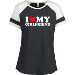 I Love My Girlfriend Shirt I Heart My Girlfriend Shirt GF Enza Ladies Jersey Colorblock Tee