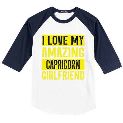 I love my amazing Capricorn girlfriend astrology Funny Baseball Sleeve Shirt