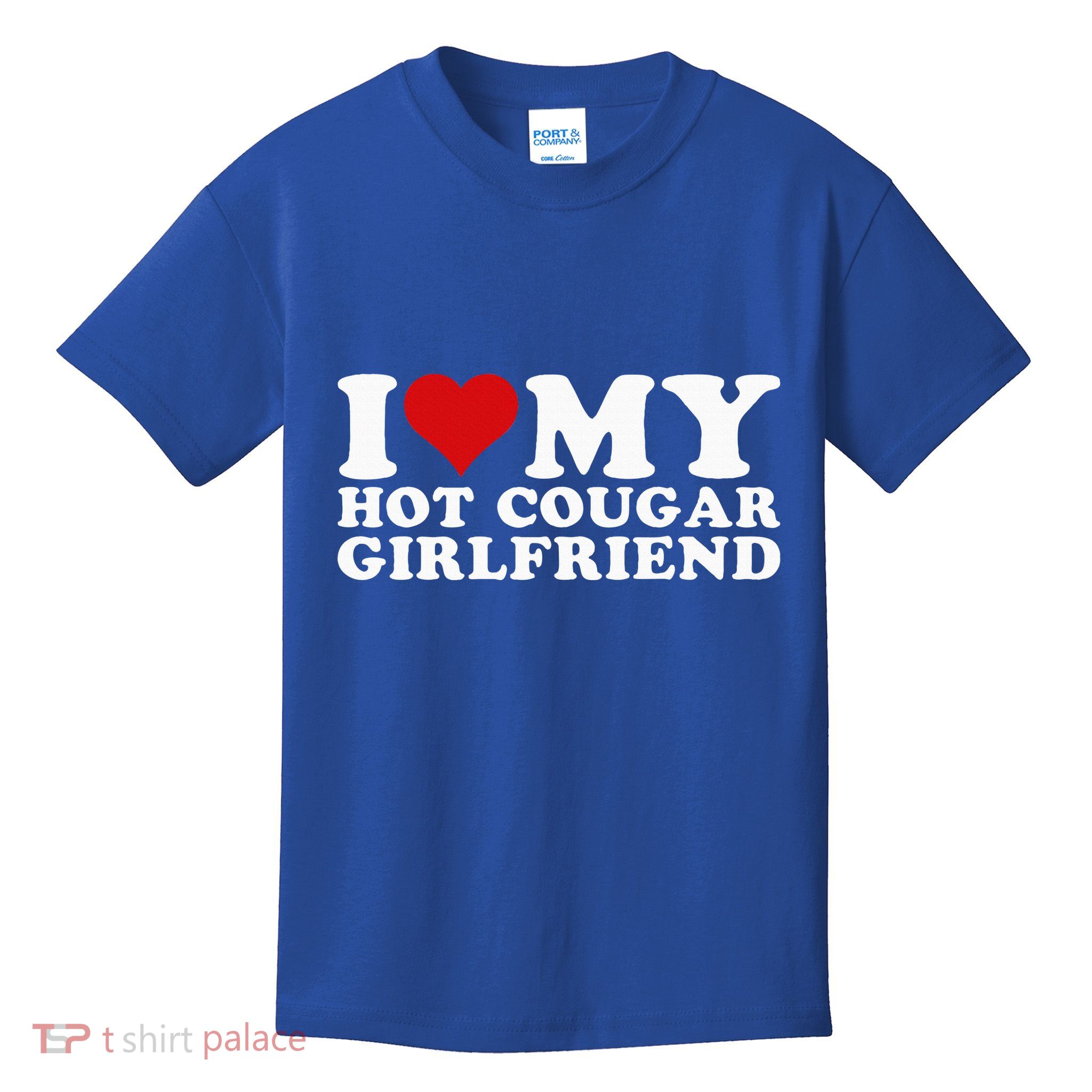 I Love My Hot Cougar Girlfriend I Heart My Hot Cougar Gf Kids T-Shirt