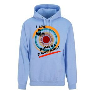 I Love My Mom Mother Is A Precious Jewel Gift Unisex Surf Hoodie