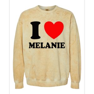 I Love Melanie Colorblast Crewneck Sweatshirt