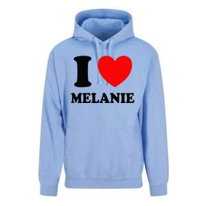 I Love Melanie Unisex Surf Hoodie