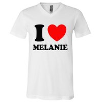 I Love Melanie V-Neck T-Shirt