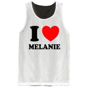 I Love Melanie Mesh Reversible Basketball Jersey Tank