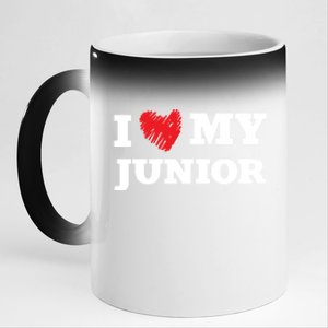 I Love My Junior Favorite Family Member Valentines Gift 11oz Black Color Changing Mug