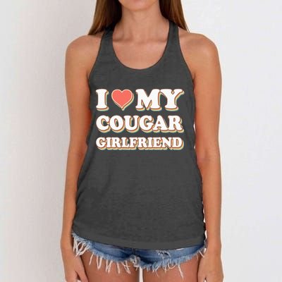 I Loved My Cougar Girlfriend Vintage I Heart My Cougar GF Women's Knotted Racerback Tank