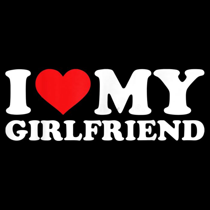 I Love My Girlfriend Tshirt Funny Valentine Red Heart Love T-Shirt
