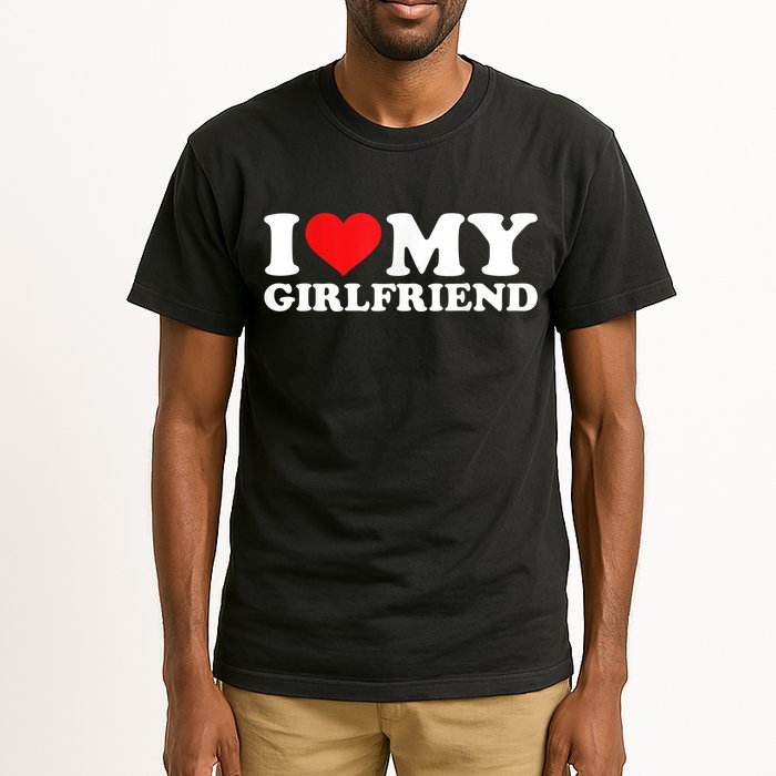 I Love My Girlfriend Tshirt Funny Valentine Red Heart Love Tall T-Shirt