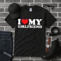 I Love My Girlfriend Tshirt Funny Valentine Red Heart Love Tall T-Shirt