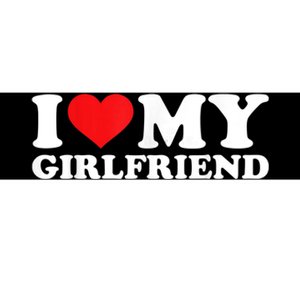 I Love My Girlfriend Tshirt Funny Valentine Red Heart Love Bumper Sticker