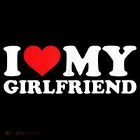 I Love My Girlfriend Tshirt Funny Valentine Red Heart Love Premium T-Shirt