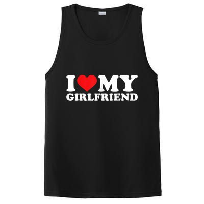 I Love My Girlfriend Tshirt Funny Valentine Red Heart Love PosiCharge Competitor Tank