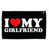 I Love My Girlfriend Tshirt Funny Valentine Red Heart Love Grommeted Golf Towel