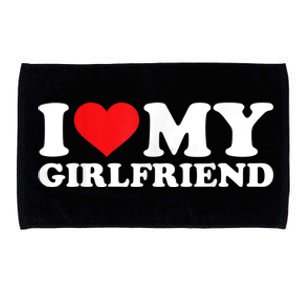 I Love My Girlfriend Tshirt Funny Valentine Red Heart Love Microfiber Hand Towel