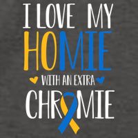 I Love My Homie With An Extra Chromie Down Syndrome T21 Vector Backpack