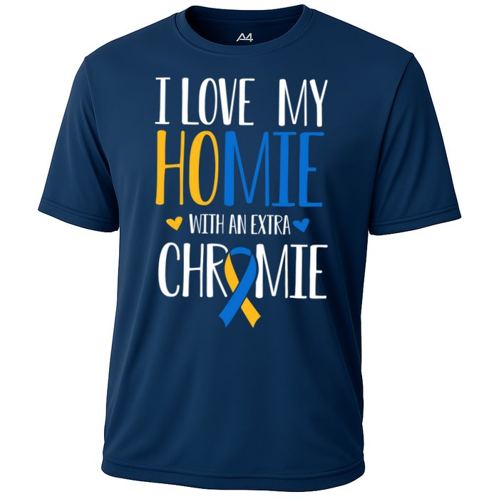 I Love My Homie With An Extra Chromie Down Syndrome T21 Cooling Performance Crew T-Shirt
