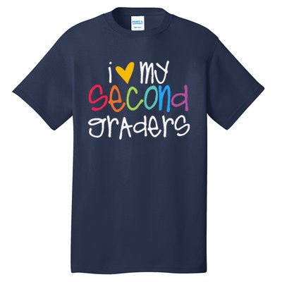 I Love My Second Graders Heart First Day Of School Teacher Tall T-Shirt