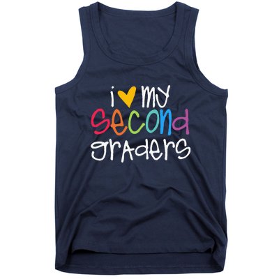 I Love My Second Graders Heart First Day Of School Teacher Tank Top