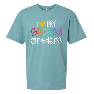 I Love My Second Graders Heart First Day Of School Teacher Sueded Cloud Jersey T-Shirt