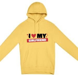 I Love My Friend Gift Funny Design Gift Premium Pullover Hoodie