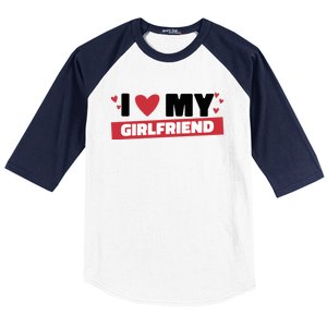 I Love My Friend Gift Funny Design Gift Baseball Sleeve Shirt