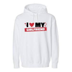 I Love My Friend Gift Funny Design Gift Garment-Dyed Fleece Hoodie