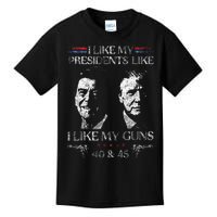 I Like My Presidents Like I Like My Guns 40 45 Kids T-Shirt