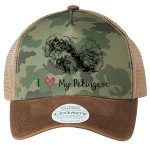 I Love My Pekingese Gift For Pekingese Mama Gift Legacy Tie Dye Trucker Hat