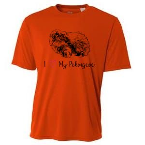 I Love My Pekingese Gift For Pekingese Mama Gift Cooling Performance Crew T-Shirt