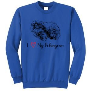 I Love My Pekingese Gift For Pekingese Mama Gift Sweatshirt