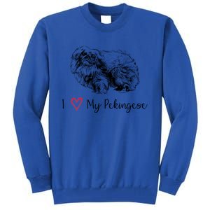 I Love My Pekingese Gift For Pekingese Mama Gift Tall Sweatshirt