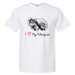 I Love My Pekingese Gift For Pekingese Mama Gift Garment-Dyed Heavyweight T-Shirt