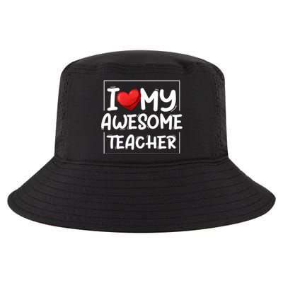 I Love My Awesome Teacher Valentines Day Matching Couple Gift Cool Comfort Performance Bucket Hat