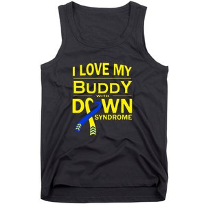 I Love My Buddy With Down Syndrome Gift Family Matching Tank Top