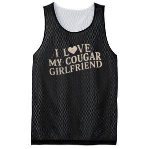 I Love My Cougar Girlfriend Mesh Reversible Basketball Jersey Tank