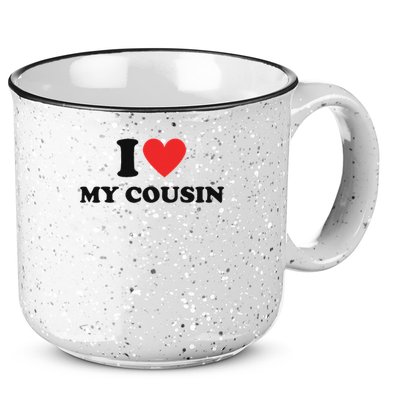 I Love My Cousin White Trash Party Attire Redneck Costume 15oz Campfire Ceramic Mug
