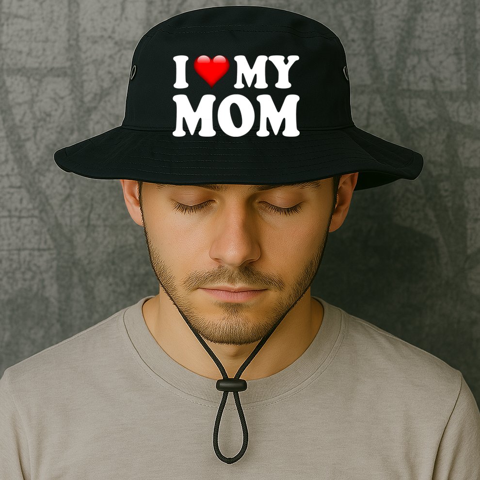 I Love My Mom Bucket Hat