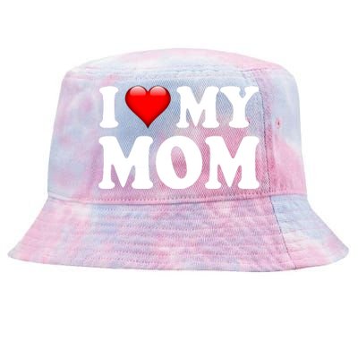 I Love My Mom Tie-Dyed Bucket Hat