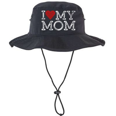 I Love My Mom Mothers Day I Heart My Mom Funny Gift Legacy Cool Fit Booney Bucket Hat