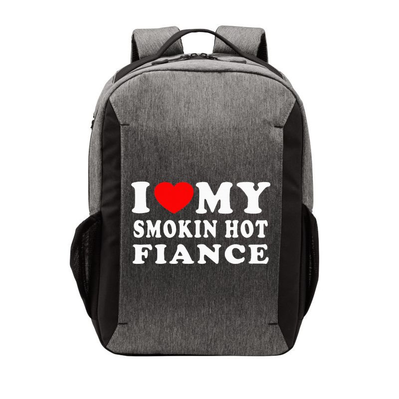 I Love My Smoking Hot Fiance I Heart My Smokin Fiance Vector Backpack